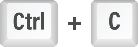Ctrl C and Ctrl V computer keyboard buttons