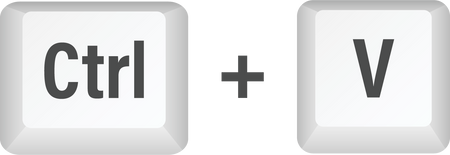 Ctrl C and Ctrl V computer keyboard buttons